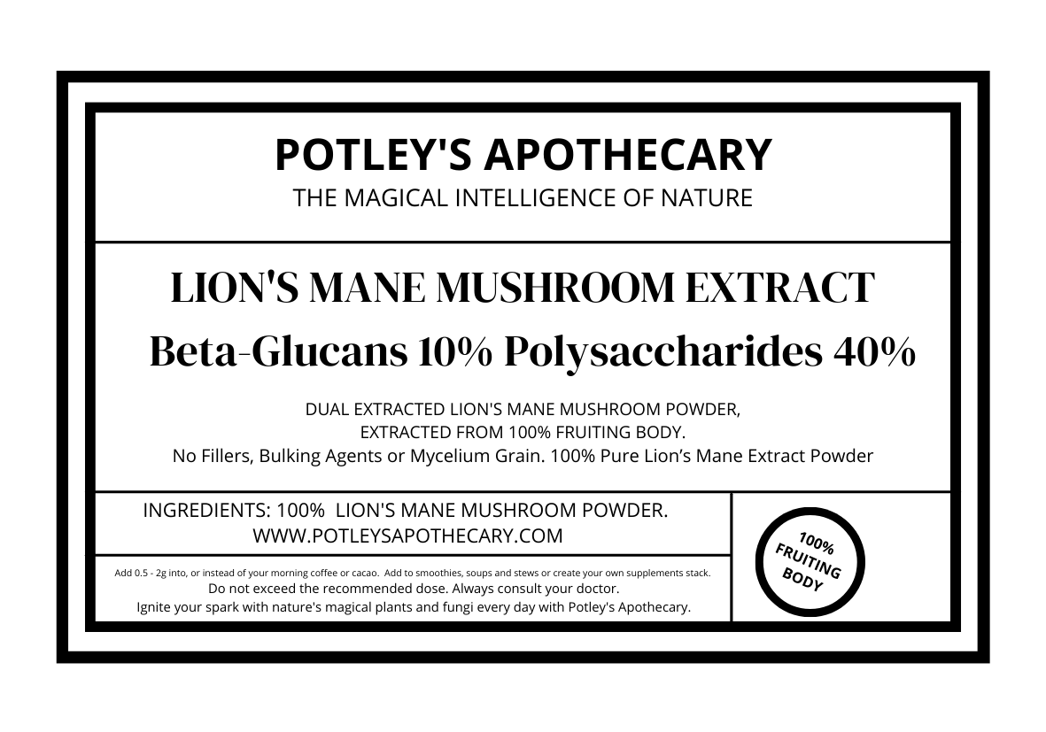 Lion's Mane Extract Powder 10% Beta Glucans, Polysaccharides 40%