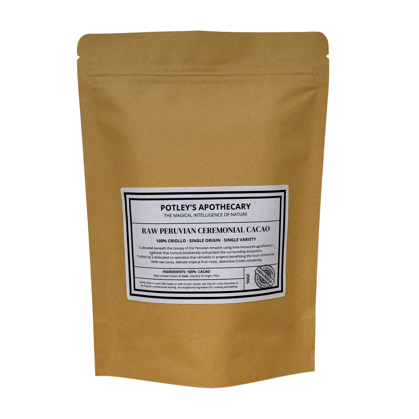 Raw Peruvian Criollo Cacao Nibs