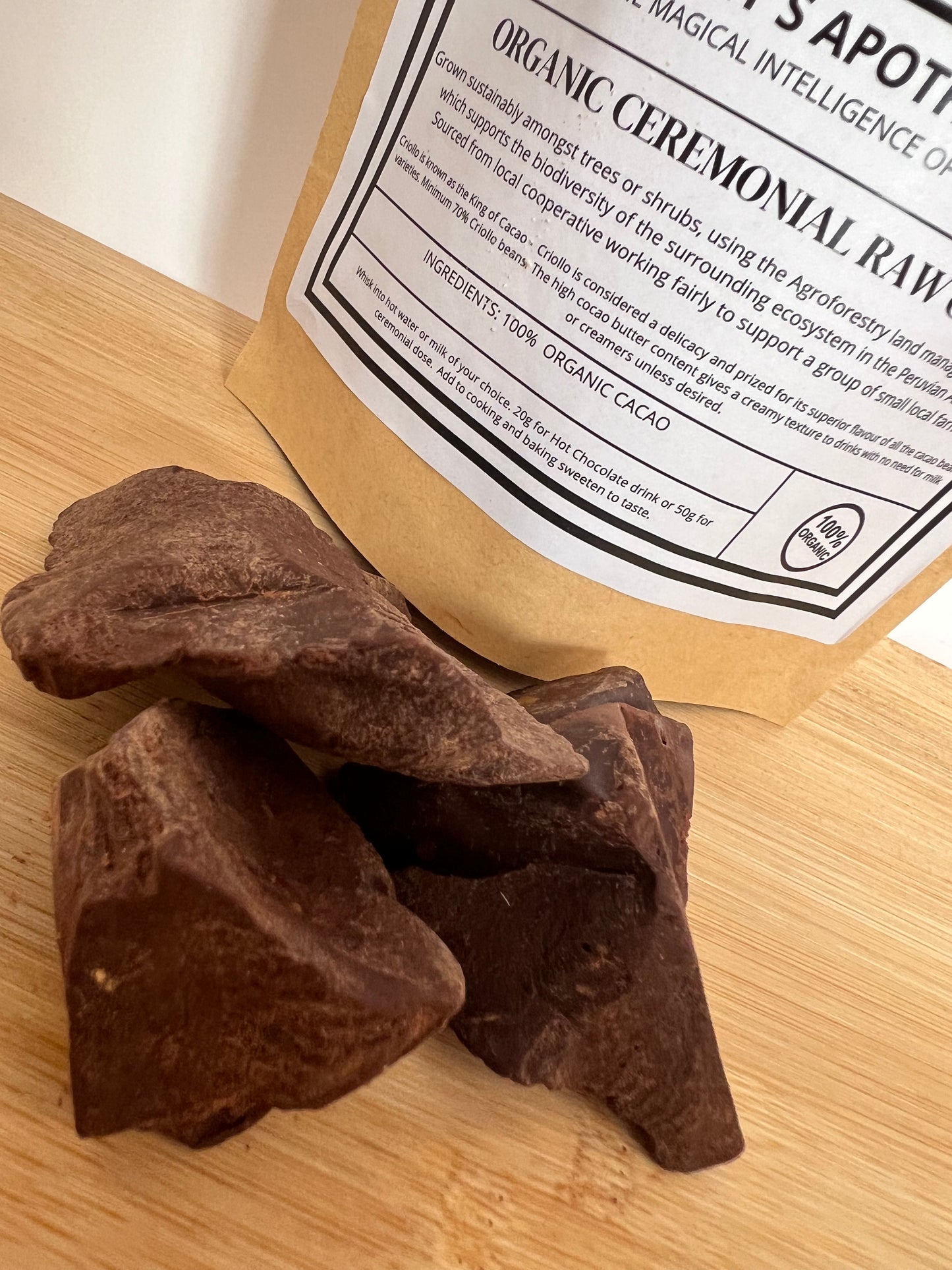 Organic Ceremonial Raw Cacao, Criollo